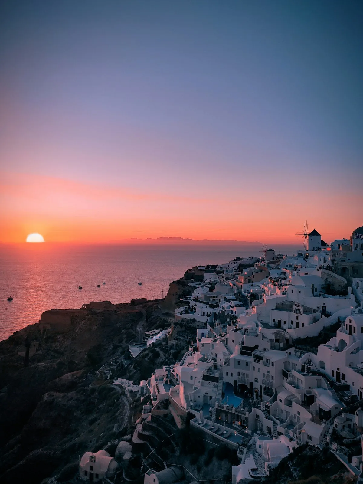 Santorini ao Pôr do Sol